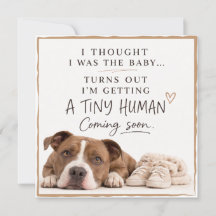 Tarjeta de Anuncio de Embarazo de Perro