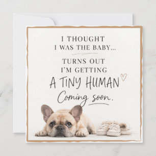 Tarjeta de anuncio de embarazo de perro