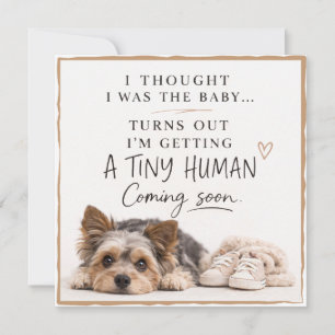 Tarjeta de anuncio de embarazo de perro