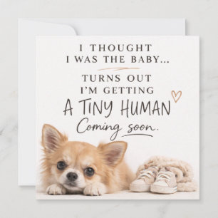 Tarjeta de anuncio de embarazo de perro