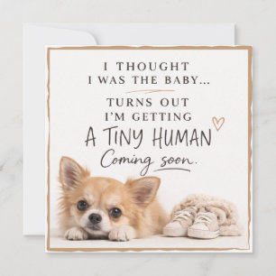 Tarjeta de anuncio de embarazo de perro