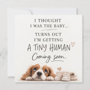 Tarjeta de Anuncio de Embarazo de Perro