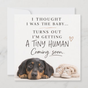 Tarjeta de anuncio de embarazo de perro
