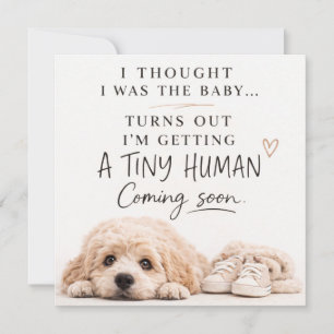 Tarjeta de Anuncio de Embarazo de Perro