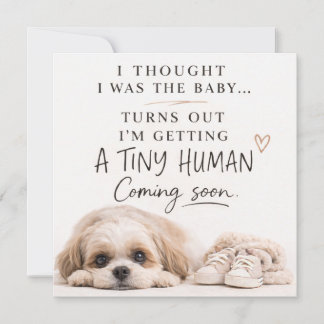 Tarjeta de Anuncio de Embarazo de Perro