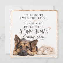 Tarjeta de anuncio de embarazo de perro