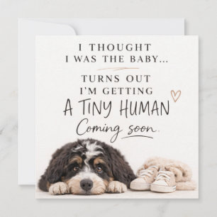 Tarjeta de anuncio de embarazo de perro