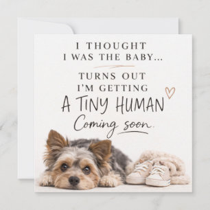 Tarjeta de Anuncio de Embarazo de Perro