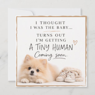 Tarjeta de anuncio de embarazo de perro