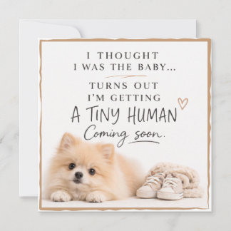 Tarjeta de anuncio de embarazo de perro