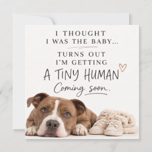 Tarjeta de anuncio de embarazo de perro