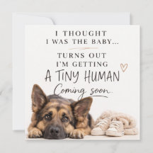 Tarjeta de anuncio de embarazo de perro