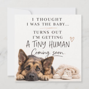 Tarjeta de anuncio de embarazo de perro