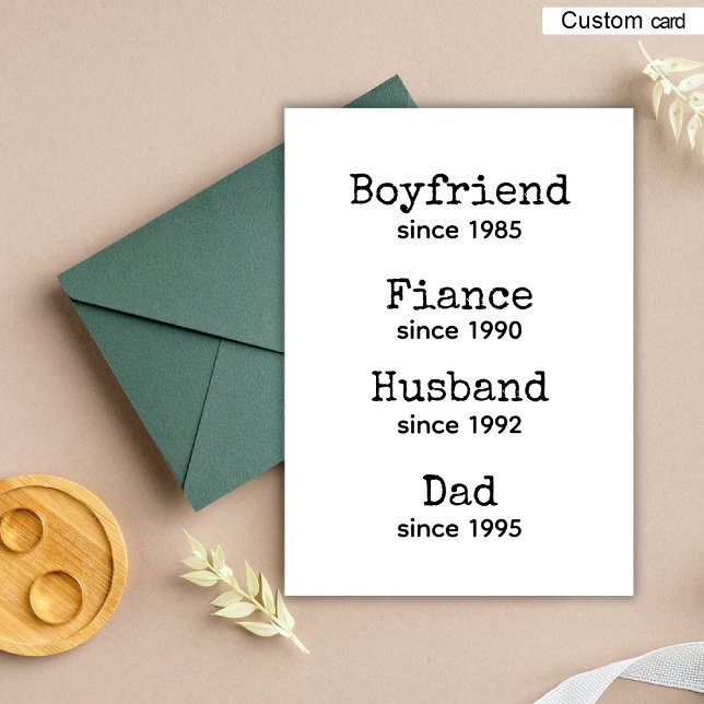 Tarjeta de anuncio de embarazo para nuevo papá / p (New Dad / Dad to Be Pregnancy Announcement Card)