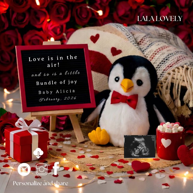 Tarjeta de anuncio de embarazo romántico para San  (Subido por el creador)