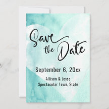 Tarjeta de Anuncio de Fecha de Boda con Corazón de