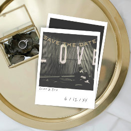 Tarjeta de anuncio de fecha de boda con foto insta