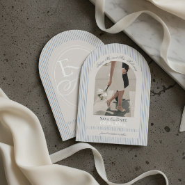 Tarjeta de Anuncio de Fecha de Boda con Guion de D