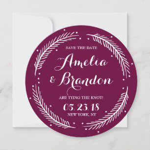 Tarjeta de Anuncio de Fecha de Boda Fantasía de Or
