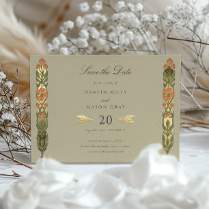 Tarjeta de Anuncio de Fecha de Boda Inspirada en e