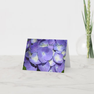 Tarjeta de anuncio de fecha de bodas con Hortensia