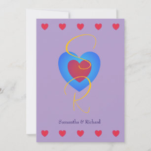 Tarjeta de anuncio de fecha de bodas Sweethearts F