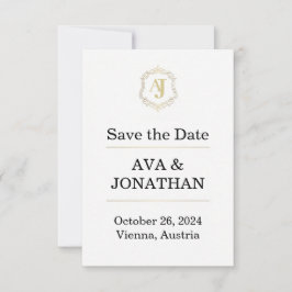 Tarjeta de Anuncio de Fecha de Imperial Luxe – Est