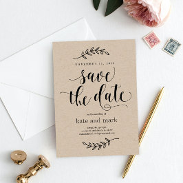Tarjeta de anuncio de fecha editable con elegancia