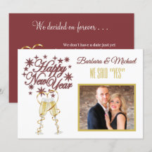 Tarjeta de anuncio de Feliz Año Nuevo Nosotros dij