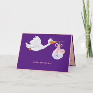 Tarjeta de Anuncio de Fiesta de Bebé Niña Entregad