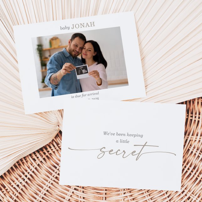 Tarjeta de anuncio de foto de bebé con ecografía m (Subido por el creador)
