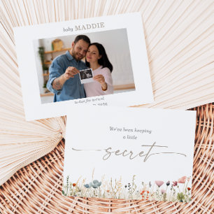 Tarjeta de anuncio de foto de bebé con ultrasonido