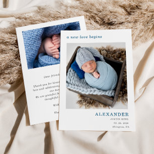 Tarjeta de Anuncio de Foto de Bebé 'Un Nuevo Amor 