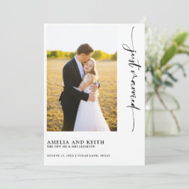 Tarjeta de Anuncio de Foto de Boda Recién Casados