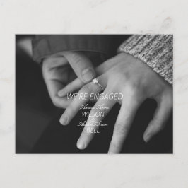 Tarjeta de anuncio de foto de compromiso