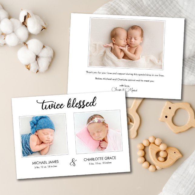 Tarjeta de anuncio de foto de gemelos dos veces be (Subido por el creador)