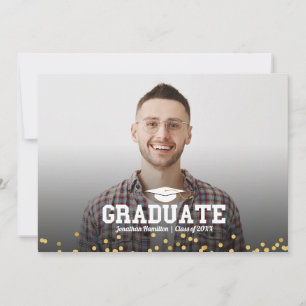 Tarjeta de anuncio de foto de graduación de escuel