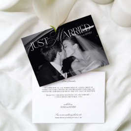 Tarjeta de Anuncio de Foto de Recién Casados Elega