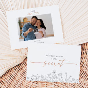 Tarjeta de anuncio de foto de ultrasonido de bebé