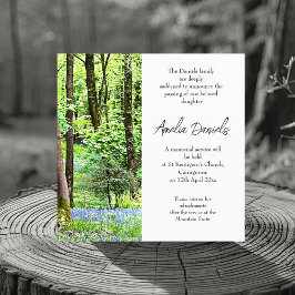Tarjeta de Anuncio de Funeral en Bosque de Campani