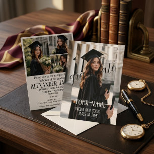 Tarjeta de Anuncio de Graduación 2026 Collage de