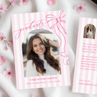 Tarjeta de Anuncio de Graduación con Elegante List