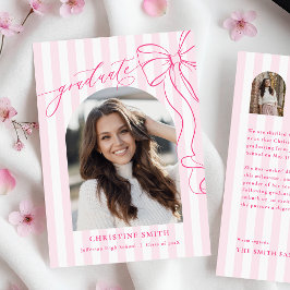 Tarjeta de Anuncio de Graduación con Elegante List