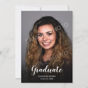Tarjeta de Anuncio de Graduación con Foto