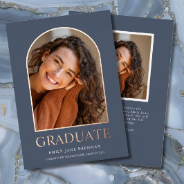 Tarjeta de Anuncio de Graduación con Foto de Arco