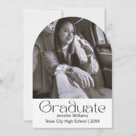 tarjeta de anuncio de graduación con foto elegante