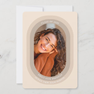 Tarjeta de Anuncio de Graduación con Foto en Arco