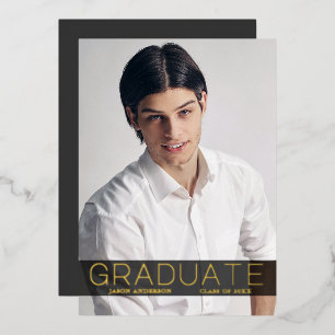 Tarjeta de Anuncio de Graduación con Holograma de 