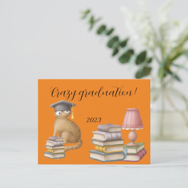 Tarjeta de anuncio de graduación de estudiante de  (Anverso de pie)