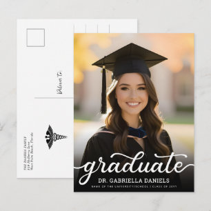 Tarjeta de Anuncio de Graduación de Facultad de Me